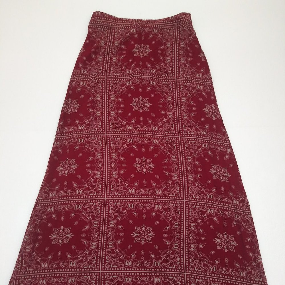 Kiss & Cry Red Floral Skirt